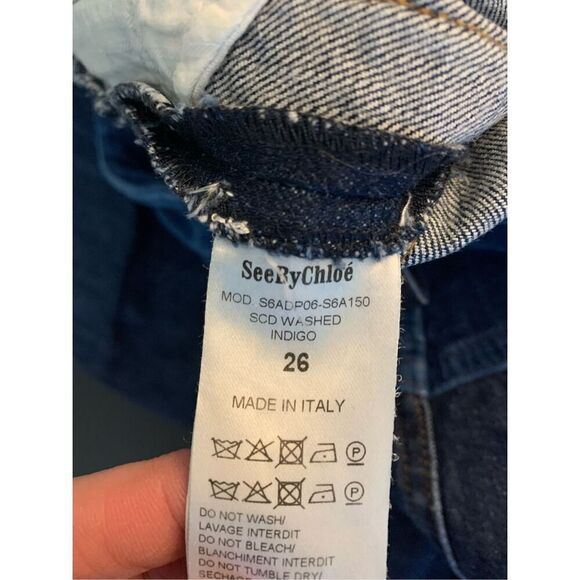 See by Chloe wide leg indigo jeans women's size 26 - Picture 4 of 5